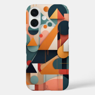 Colorful Geometric Lines iPhone 16 Hoesje