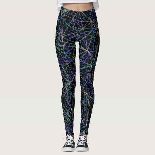 Colorful Geometric Lines Leggings (Voorkant)