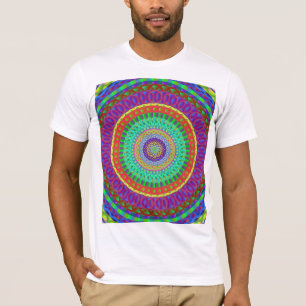 Colorful Geometric Mandala Circle T Shirt