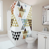 Colorful Geometric Modern Pattern Douchegordijn (In situ)