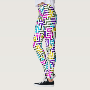 Colorful Geometric Modern Pattern Leggings