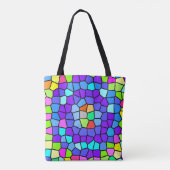 Colorful Geometric Mosaic Tote Draagtas (Achterkant)