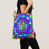 Colorful Geometric Mosaic Tote Draagtas (Dichtbij)