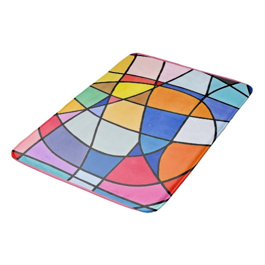 Colorful Geometric Pattern Badmat (Gekanteld)