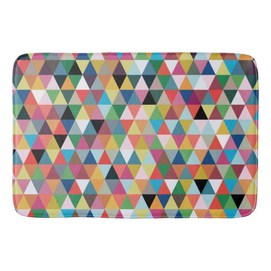 Colorful Geometric Pattern Bath Mat (Voorkant)