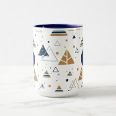 Colorful Geometric Pattern Monogram Mok (Midden)