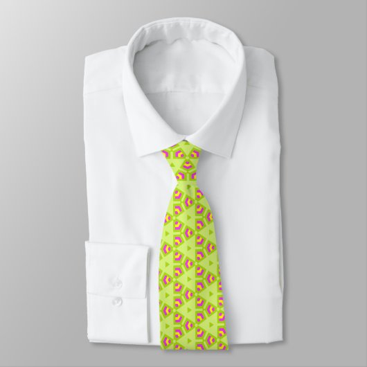 Colorful Geometric Pattern Stropdas (Gebonden)