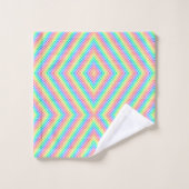 Colorful geometric pattern towel set  (Gant de toilette)