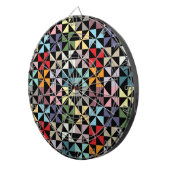 Colorful Geometric Pinrad Black Dartbord (Voorkant Rechts)