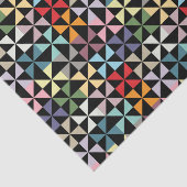 Colorful Geometric Pinrad Black Tissuepapier (Detail)