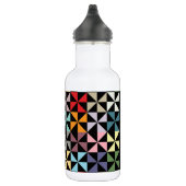 Colorful Geometric Pinrad Black Waterfles (Rechts)