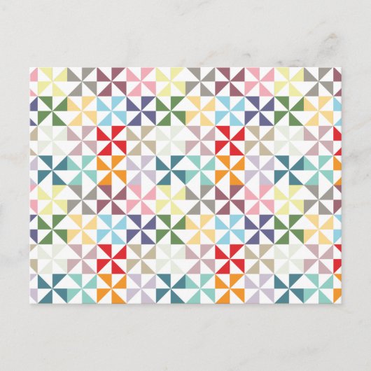 Colorful Geometric Pinrad Briefkaart (Voorkant)
