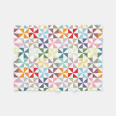 Colorful Geometric Pinrad Fleece Deken (Voorkant (Horizontaal))