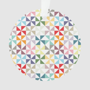 Colorful Geometric Pinrad Ornament