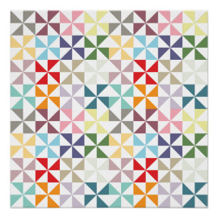Colorful Geometric Pinrad Perfect Poster