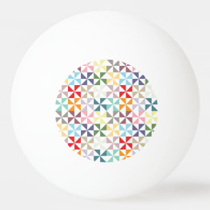 Colorful Geometric Pinrad Pingpongballen