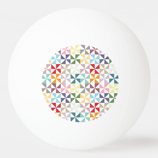Colorful Geometric Pinrad Pingpongballen (Voorkant)