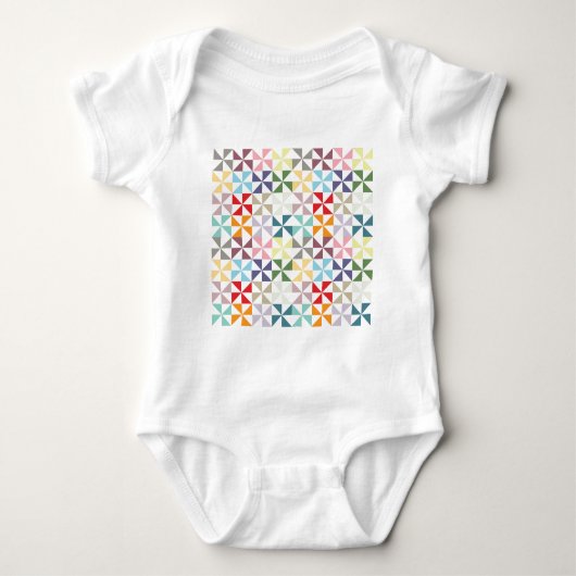 Colorful Geometric Pinrad Romper (Voorkant)