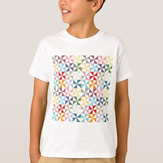 Colorful Geometric Pinrad T-shirt (Voorkant)