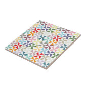 Colorful Geometric Pinrad Tegeltje (Zijkant)