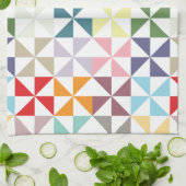 Colorful Geometric Pinrad Theedoek (Gevouwen)