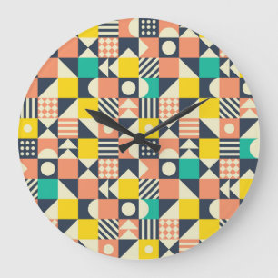 Colorful Geometric Seamless Patroon Grote Klok