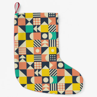Colorful Geometric Seamless Patroon Kleine Kerstsok