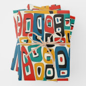 Colorful Geometric Shaptern Inpakpapier Vel (In situ)