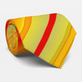 Colorful Geometric Striped Pattern Stropdas (Opgerold)