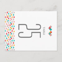 Colorful Geometric Triangle Hearts Weddenschap