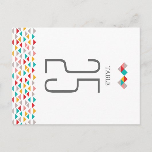 Colorful Geometric Triangle Hearts Weddenschap Briefkaart (Voorkant)