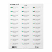Colorful Geometric Triangle Hearts Weddenschap Etiket (Full Sheet)