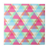 Colorful Geometric Triangle Patroon Tegeltje (Voorkant)