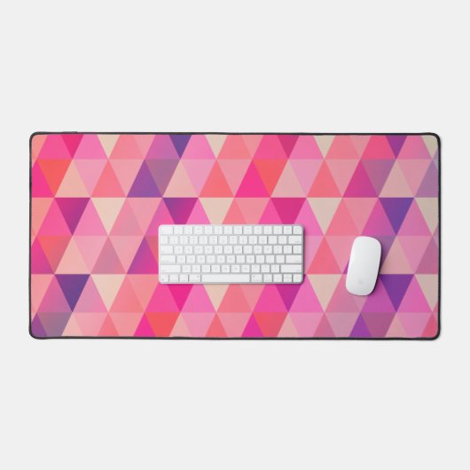 Colorful Geometric Triangles Patroon Bureaumat (Keyboard & Muis)
