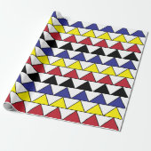Colorful Geometric Triangles Patroon Cadeaupapier (Uitgerold)