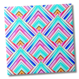 Colorful Geometric Triangles Patroon Tegeltje
