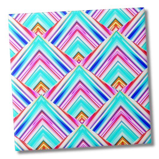 Colorful Geometric Triangles Patroon Tegeltje