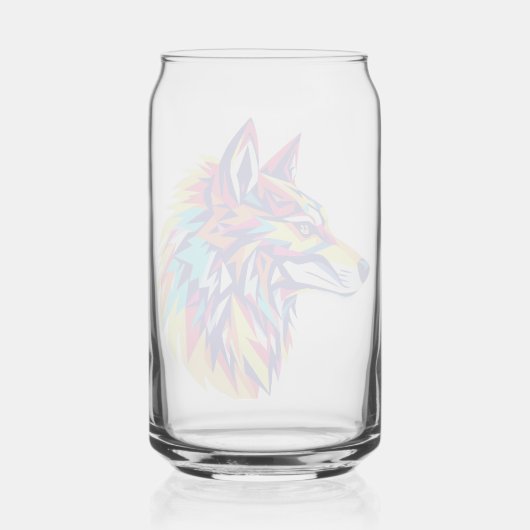 Colorful Geometric Wolf Drinkware Set (Verso)