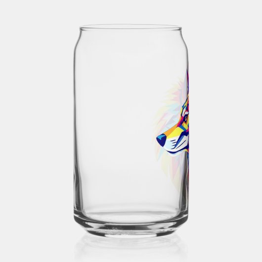 Colorful Geometric Wolf Drinkware Set (Droite)