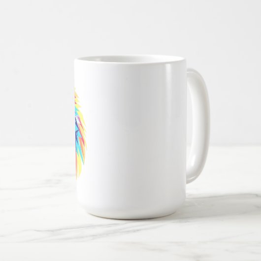 Colorful Geometric Wolf Mug (Devant droit)