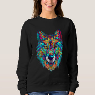 Colorful geometric Wolf Trui