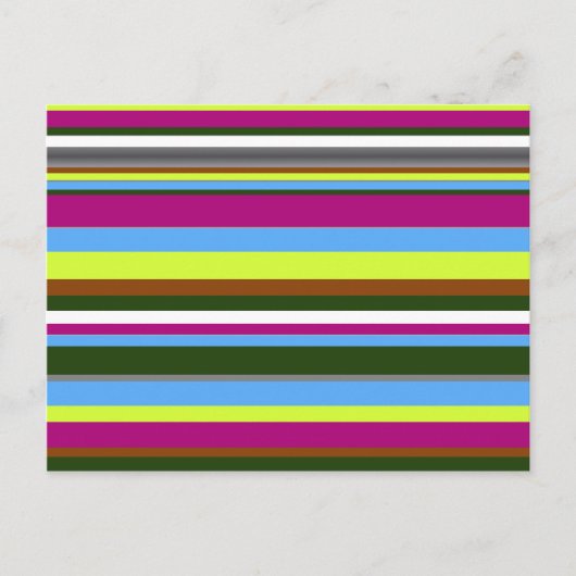 Colorful Gepersonaliseerd Designer Stripe Briefkaart (Voorkant)