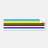 Colorful Gepersonaliseerd Designer Stripe Bumpersticker (Voorkant)
