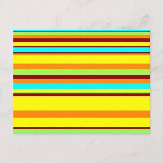 Colorful Gepersonaliseerd Designer Stripe Patroon Briefkaart (Voorkant)