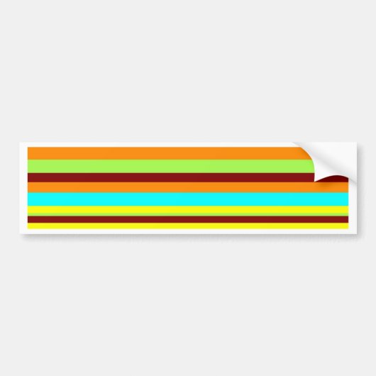 Colorful Gepersonaliseerd Designer Stripe Patroon Bumpersticker (Voorkant)