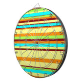 Colorful Gepersonaliseerd Designer Stripe Patroon Dartbord (Voorkant Rechts)
