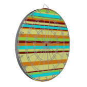 Colorful Gepersonaliseerd Designer Stripe Patroon Dartbord (Voorkant Links)