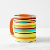 Colorful Gepersonaliseerd Designer Stripe Patroon Mok (Voorkant links)