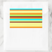 Colorful Gepersonaliseerd Designer Stripe Patroon Rechthoekige Sticker (Tas)