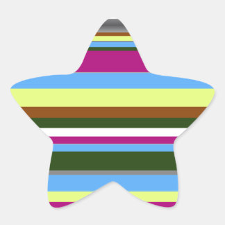 Colorful Gepersonaliseerd Designer Stripe Ster Sticker
